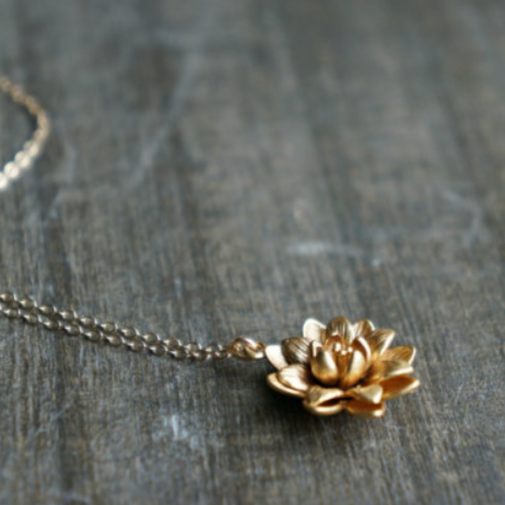 Gold Lotus Necklace